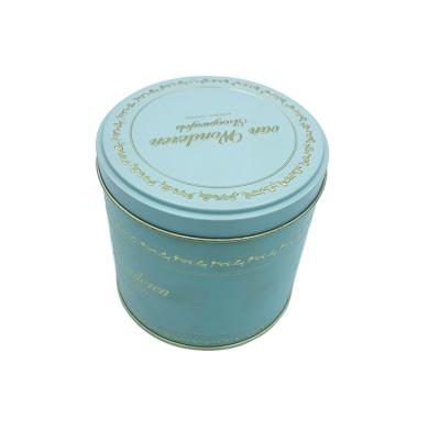 China Recycled Materials Food Grade Round Gold Coffee Cans Tin, Empty Tin Can Jars, Embossing Airtight Tin Cans For Cake Tin for sale