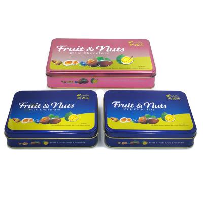 China Custom Recycled Materials Printing CMYK Card Rectangular Tin Box, Food Metal Tin Box, Cooperative Price Storage Tin Box for sale