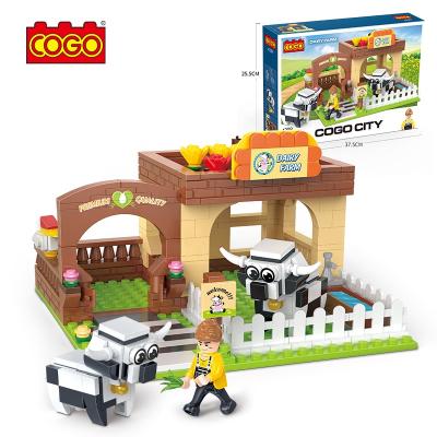 China Construction Toy COGO Dairy Farm Series New Bricks Set Plastic Building Blocks For Children for sale