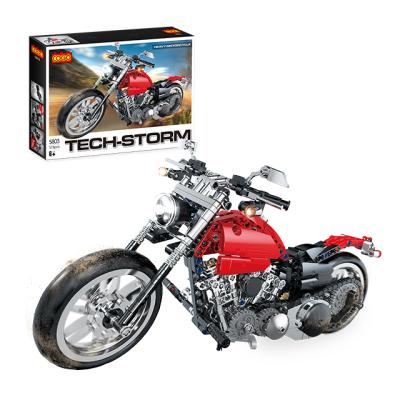 China Heavy Construction Toy COGO 3D Building Block Technique Plastic Educational Building Motorcycle Toys For Children for sale