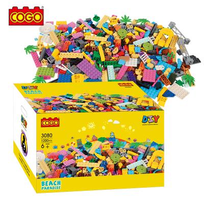 China Building Toy COGO 1200pcs Classic ABS Building Block Sets DIY Bricks Education Toy Compatible Building Block Toys For Children for sale