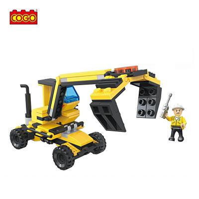 China Plastic Educational Building Toy COGO Building Block City Engineering Vehicle Grab Construction Kids DIY Brick Toys for sale