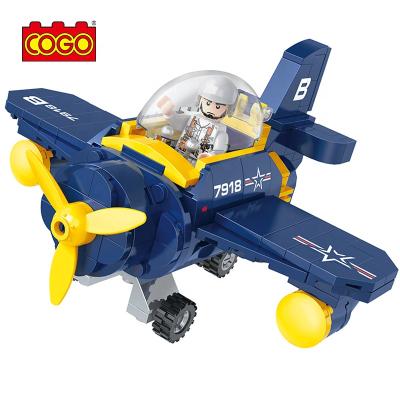 China Building Toy COGO 249pcs Q Version Kids Airplanes Build Flat DIY Block Building Blocks Assembly Building Toy Sets for sale