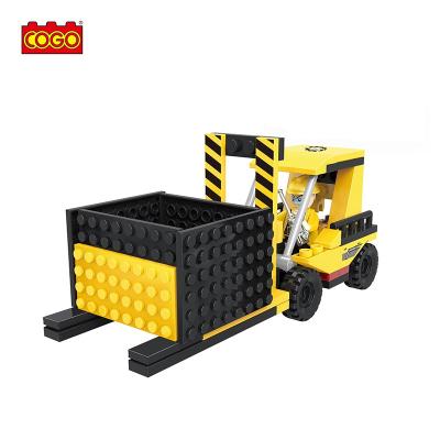 China Educational Building Toy COGO ABS Plastic Forklift Building Block Juguete Bricks Creative Toys Toys For Kids Toys for sale