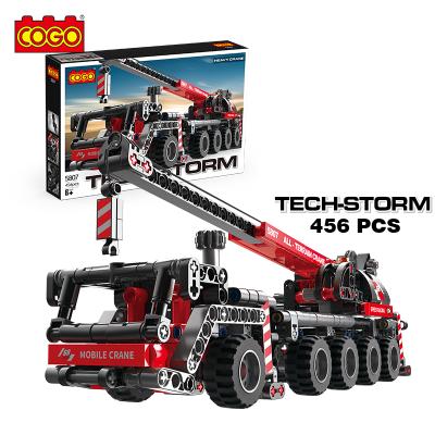 China New Style Multifunctional Building Toy COGO Mobile Crane DIY Make Educational Building Blocks Kids Toys Juguetes Tecnologicosfor Children for sale