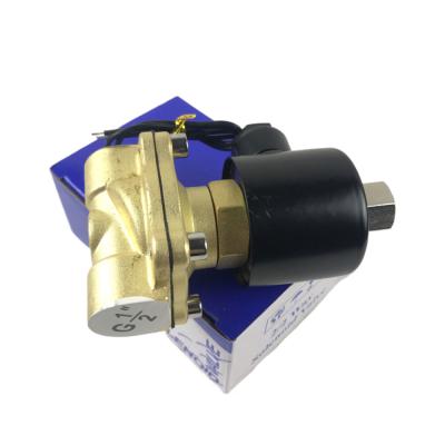 China 1 Inch 2W200-25 Brass Electric Solenoid Valve Normally Closed NPT Water Air Brass Solenoid Valve NC 2 Way for sale