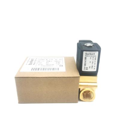 China 00125358 BURKERT solenoid valve 6014 D G1/4 2.0 Flow Hole AC24V 8W Brass Valve Body 32 * 46 0~10bar for sale