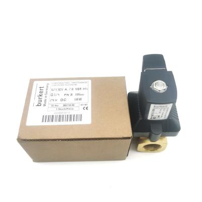 China 00125370 solenoid valve burkert 6014 C Direct Acting Bottom Plate Connection Normally Closed 2.0 Flow Hole AC220V 8W Brass Valve Body 0~10bar for sale