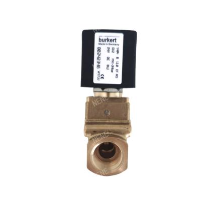 China 00126162 6014 D burkert solenoid valve Direct Acting Bottom Plate Connection Normally Open 2.0 Flow Hole AC24V 8W Brass Valve Body 0~10bar for sale