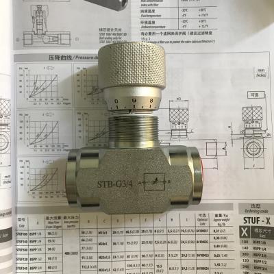 China Precision Throttle Valve With Scale STB-G1/4 STB-G3/8 STB-G3/4 STB-G1 Hydraulic Throttle Valve for sale