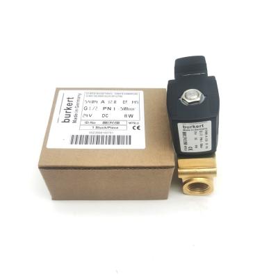 China Burkert 00132865 AC24V Solenoid Valve Direct Acting G1/8 6014 C Normally Closed 0~25bar 3/2 Way Brass Body for sale