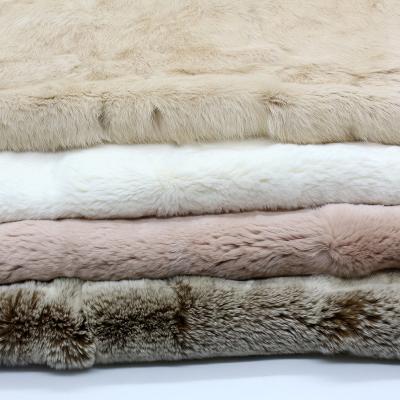 China Real Hand-feeling Real Rabbit Fur Fur Warm Colors Good Colors Winter Essential Warmers Fuzzy Fluffy Warm Blanket Warm/Luxury/Smooth/Eco-Friendly/Soft/High-end Stay Warmer for sale