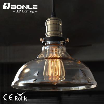 China Hotel Vintage Lights And Ceiling Glass Hanging Industrial Pendant Lamp for sale