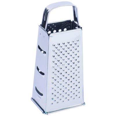 China CLASSIC Non-Slip Base Stainless Steel Grater 6-Sides Kitchen Cheese Grater For Kitchen for sale