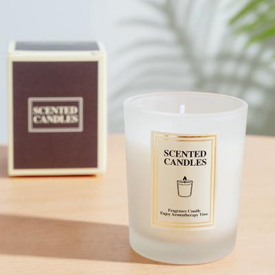 China Cheap Luxury Custom Birthdays OEM Logo Organic Vanilla Lavender Soy Wax Aromatherapy Scented Candles for sale