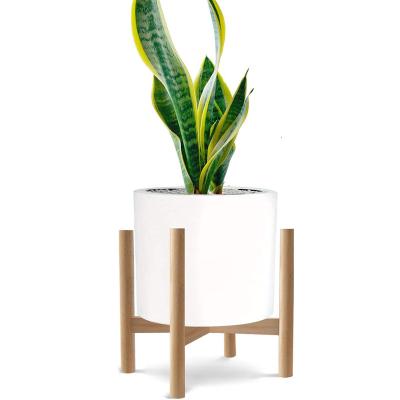 China Wholesale Mid Century Modern Indoor Plant Wood Rack 8' to 14' wide. for sale