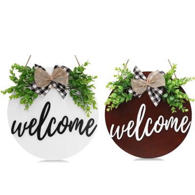 China Top Europe Welcome Wedding Sign RTS Wood Blank Wooden Quality Welcome Door Sign for sale