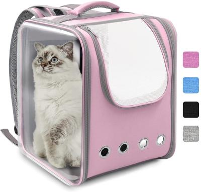 China Pet Stored Cages Transparent Carriers Bag Houses Travel Portable Airline Approved Breathable Shoulder Carry Bag Carrier For Cats for sale