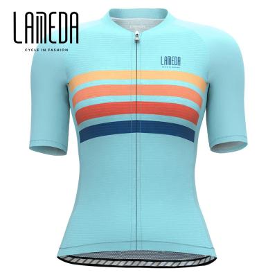 China Breathable Drop Shipping OEM LAMEDA Women's Cycling Tank Top Customized Sublimation Spring Summer Bike Shirt for sale