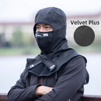 China Wholesale Winter Windproof Warm Motorcycle Men Women Ski Plus Fleece Headwear Windproof Hood Balaclava Face Mask for sale