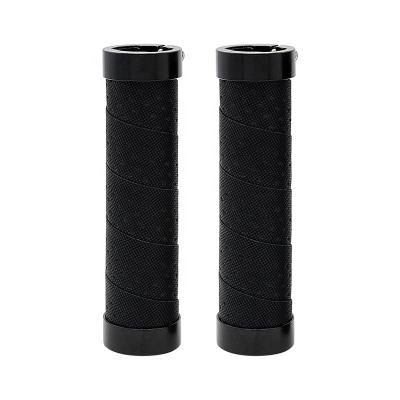 China Super Lightweight Comfortable Strong And Durable Non-Slip Silicone Microfiber Grips Mountain Bike Bilateral Locking Grips Bike Handlebar Grips for sale