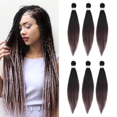 China Like Ombre Natural Black Real Brown Hair Straight Synthetic Hair Jumbo Braiding Extensions Twist Braids Synthetic Braiding Hair Extensions for sale