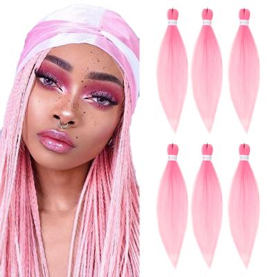 China Like Real Natural Hair Fiber Pre Stretched Synthetic Hair Braids Private Label OEM/ODM Straight Pink Purple Ombre Yaki Texture Hair Braiding Extension for sale