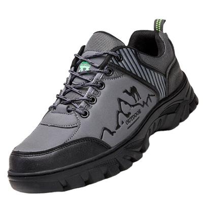 China PU Men Trekking Shoes Walking Climb Hiking Shoes Outdoor Waterproof Hiking Boots for sale