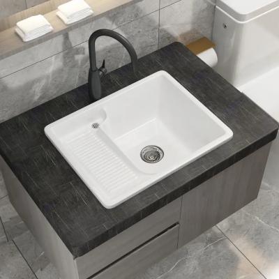 China Boutique Minimalist Durable High Quality Ceramic Washroom Clothes Household Basin Laundry Wash Basin for sale