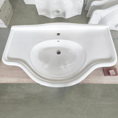 China Bathroom Thermostatic Sanitary Ceramic Sink Vanity Keramikbecken Cabinet Basin Ware Faucets Slim Basin for sale