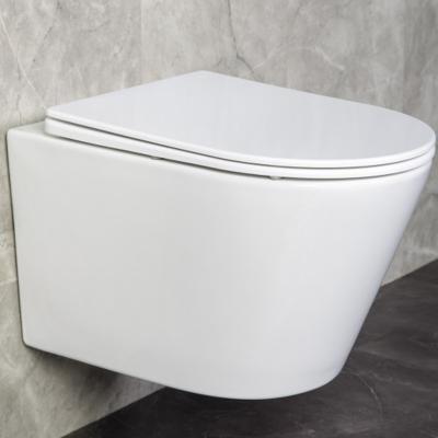 China Other heces high quality white ceramic colgar bathroom La WC round wall hung toilet for sale