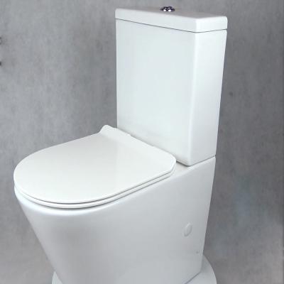 China Other Flushing Hotel Bathroom White Color Sanitary Ware Tornado Wc Set Two Piece Toilet for sale