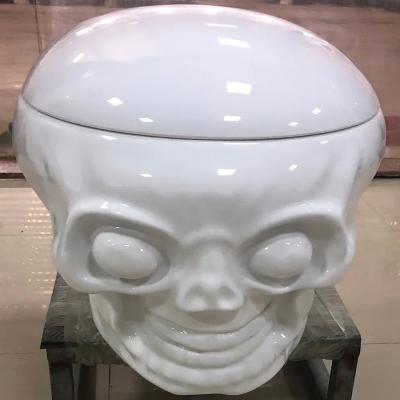 China Other Chaozhou Factory Direct Bathroom Ceramic Wall Mounted WC S Trap Skull Shaped Toilet for sale