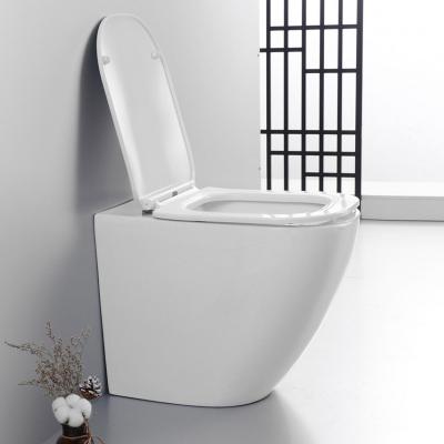 China Other Wholesale WC Ceramic Water Saving White Bathroom Sanitary Ware Back to Wall Toilet for sale