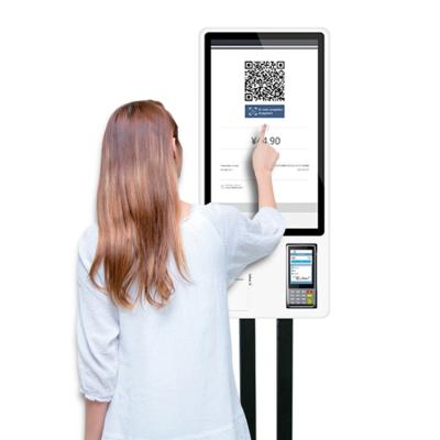 China Indoor 32 Inch All In One Self Service Payment Contact Ordering Kiosk For Mcdonald/KFC/Restaurant for sale