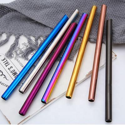 China Viable Wholesale 18/10 Stainless Steel Bubble Straw Milk Tea Matel Straws for sale