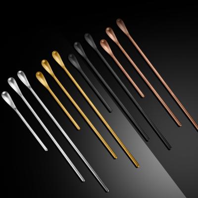 China Sustainable Bar Long Handle Spoon 304 Stainless Steel Japanese Coffee Stirring Spoon Set for sale