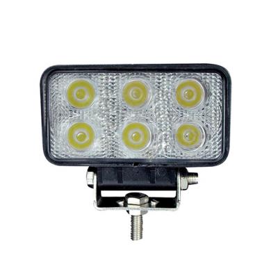 China Rectangular 18W Die-Cast Aluminum Housing Led Work Light, High Bright Led Work Light, Low Led Beam Truck Light for sale