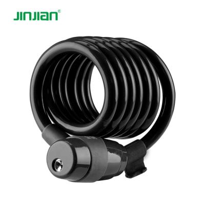 China Wenzhou Jinjian T503 Durable High Security Bicycle Cable Sprial Lock Motorcycle Steel Cable Lock for sale