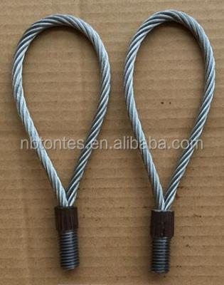 China Steel threaded lifting loops with a metal or plastic tag for sale