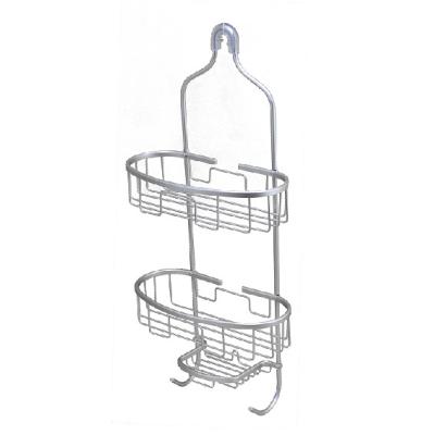 China Sustainable Bathroom Storage Shelf Metal Toilet Rack Aluminum Bathroom Shower Trolley for sale