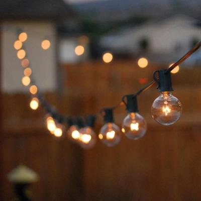 China G40 Series Solar Lamp String Lights Outdoor Hanging Edison G40 Shatterproof Globe Led String Lights for sale