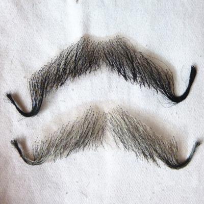 China Realistic Human Hair Film Lace Up Fake Mustache And Beard For Man for sale