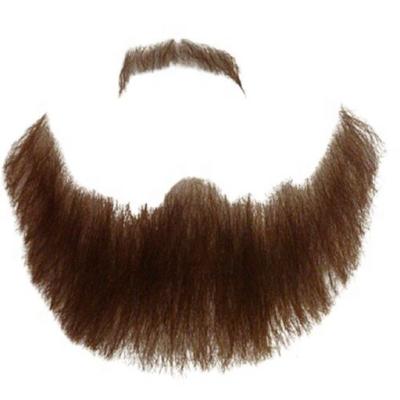 China Human hair Funny beard for sale party beard moustache Self adhesive false beard for sale