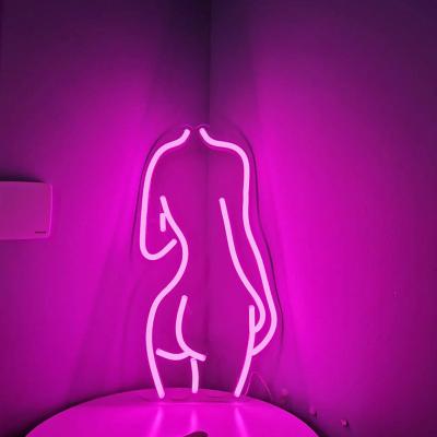 China High Brightness Free Sample Sexy Body Acrylic Letters Led Neon Sign Wall Mounted Cable Neon Lamp Customs Lead Neon Sign for sale