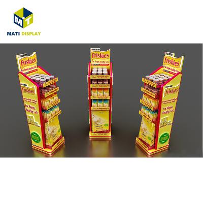 China Kindvast Pallet Display Supermarket Promotion Shelf Cardboard Display Stands For Water Pet Food Walmart Customized Glass Customized Logo for sale