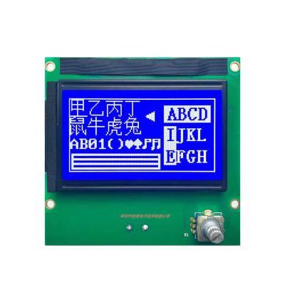 China Hot Selling Chinese 12864F-3 ST7920 5.0V High Quality Blue 3D Printer STN Graphics Monochrome COB Graphics 128x64 LCD Module 93*89*33.6mm for sale