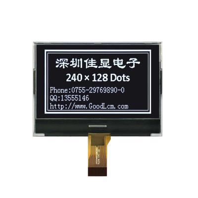 China High Quality Hot Sale DFSTN Drive UC1638 3.3V Power Graphics 240x128 White Tooth 3.2 Inch LCD Display Module Monochrome 71.3*52.2*5.5 mm for sale