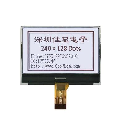 China Hot Sale FSTN High Quality Drive UC1638 3.3V Power Graphics 240x128 White Tooth 3.2 Inch LCD Display Module Monochrome 71.3*52.2*5.5 mm for sale