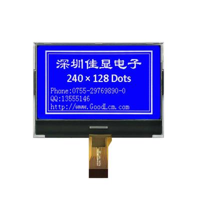 China Hot Sale And High Quality STN Blue Screen UC1638 Player 3.3V Power Graphics 240x128 Cog 3.2 Inch LCD Display Module Monochrome 71.3*52.2*5.5 mm for sale